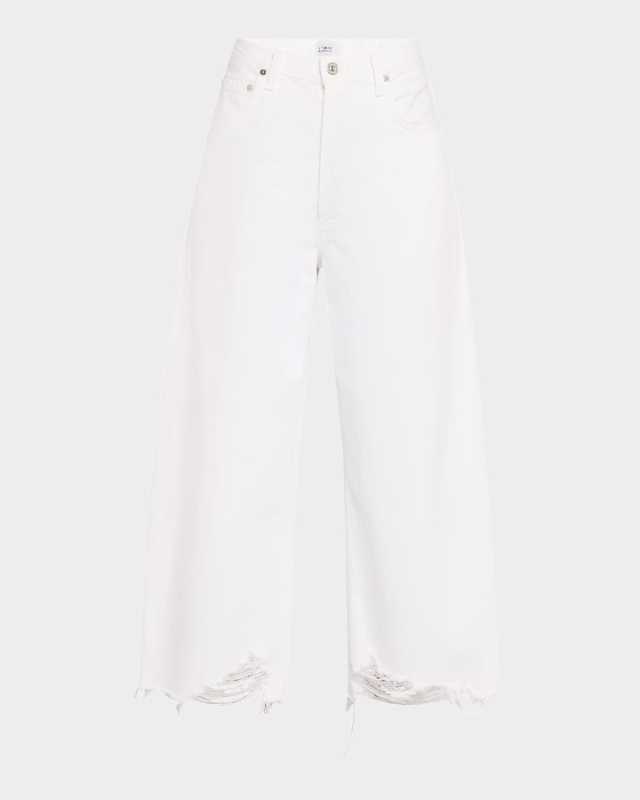 Ayla Wide Crop Raw Hem Jeans